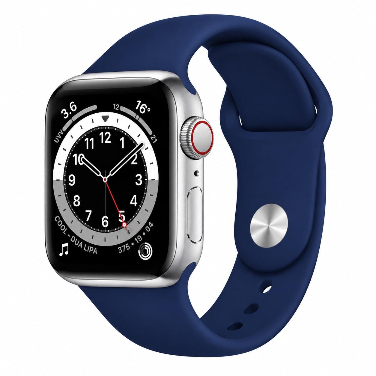 Браслет силикон для Apple Watch 42 мм Dark Blue (000038227)