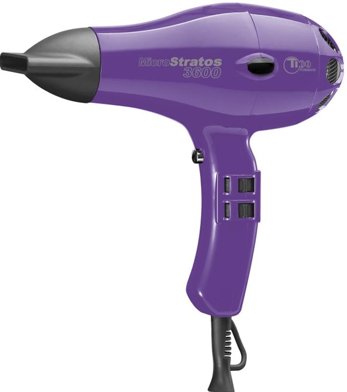 Фен TICO Professional Micro Stratos 3600 с керамической решеткой 2 скорости/6 температур 2200 Вт Фиолетовый (62784)