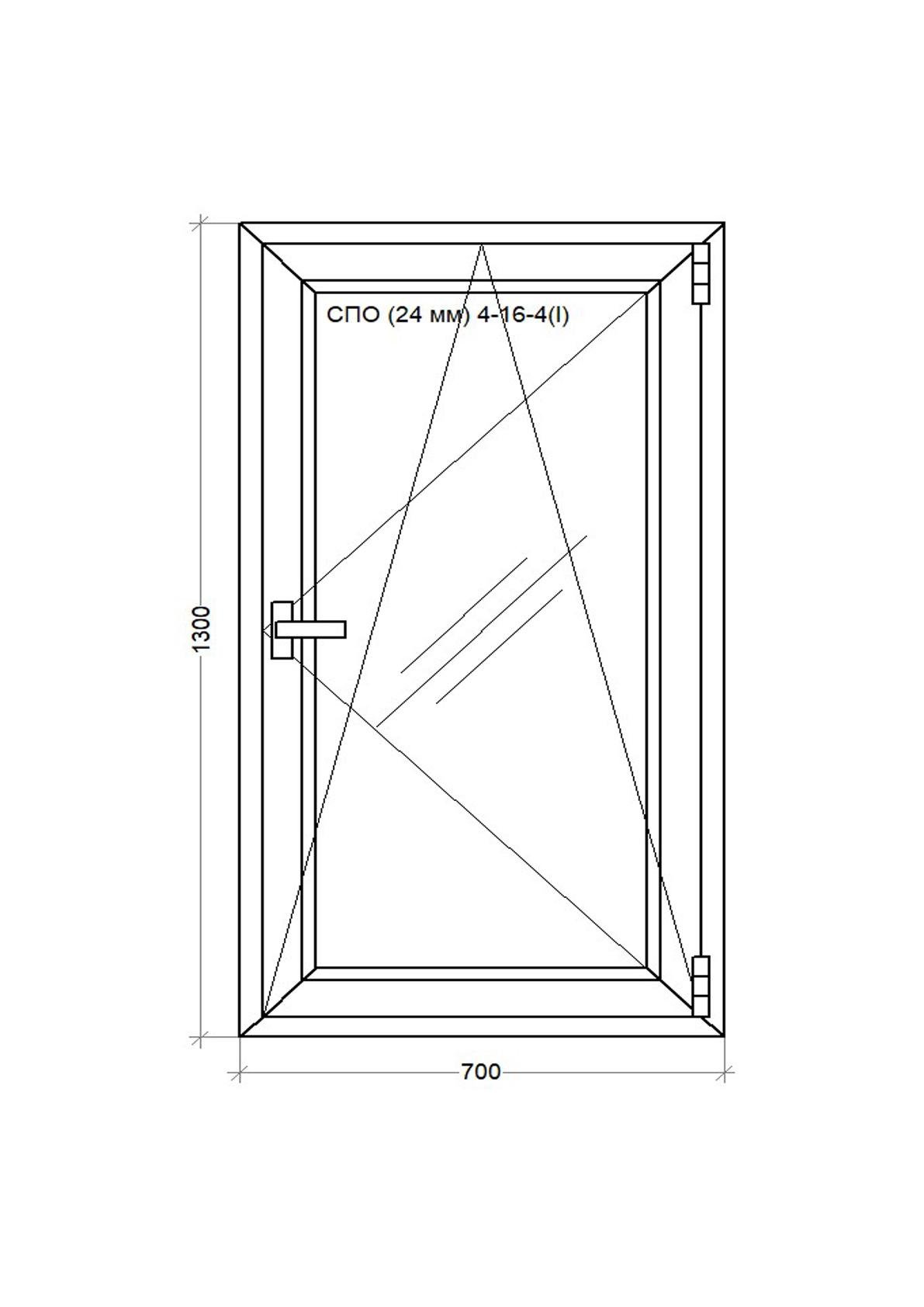 Окно металопластиковое WDS 5S поворотно-откидное 700x1300 мм - фото 2 Окно металопластиковое WDS 5S поворотно-откидное 700x1300 мм - фото 2