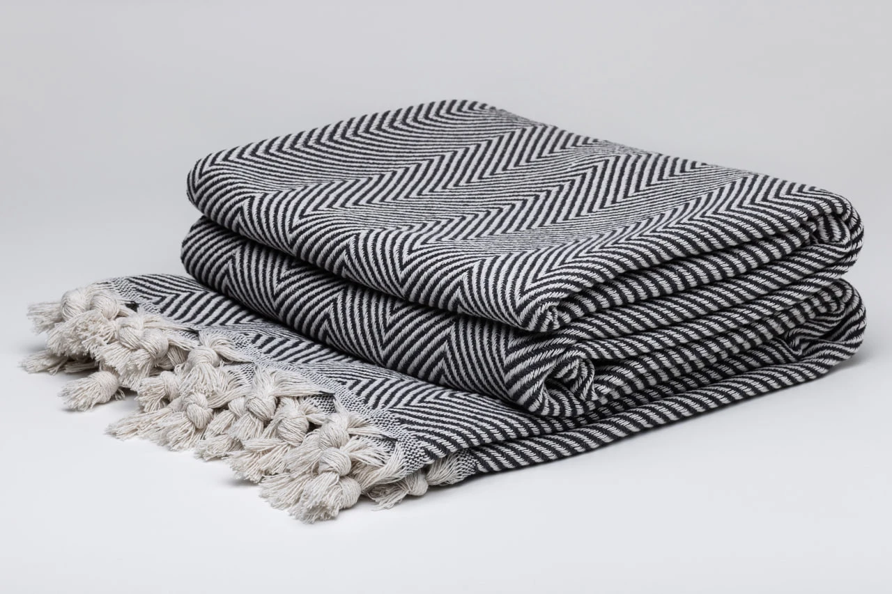 Плед HYGG Soft євро 200х230 см Чорно-білий (315482) - фото 2 Плед HYGG Soft євро 200х230 см Чорно-білий (315482) - фото 2