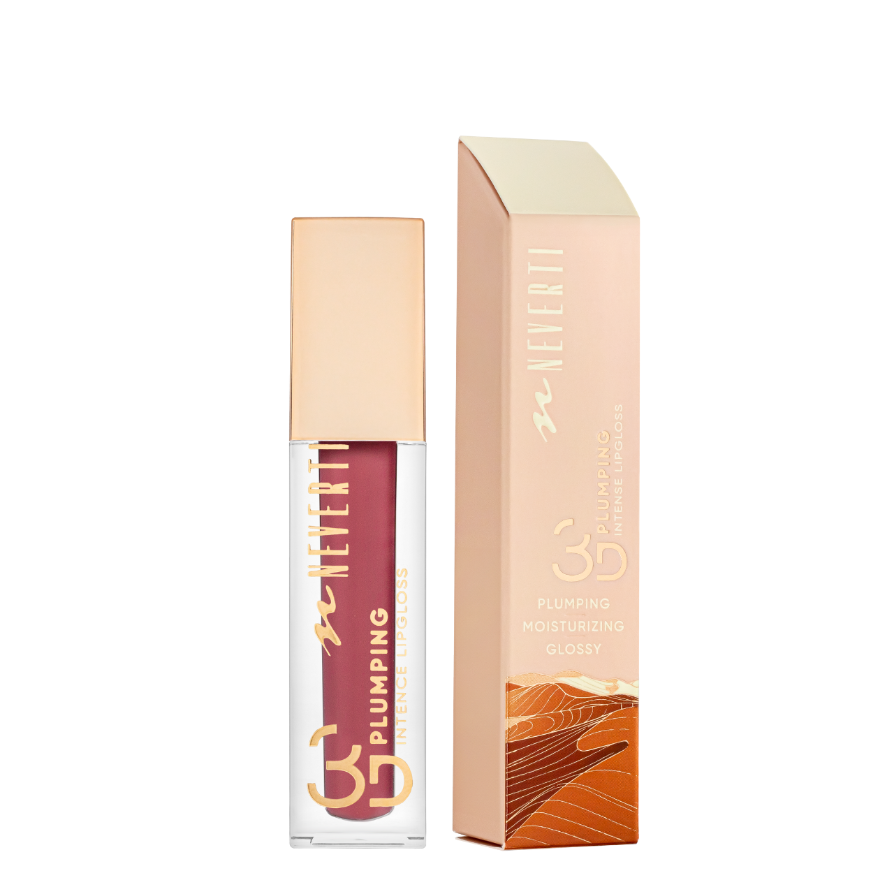 Блеск для губ Neverti 3D Plumping Intense Lipgloss жидкий увлажняющий 007 Gossip Girl/Темный Розовый (NP800)