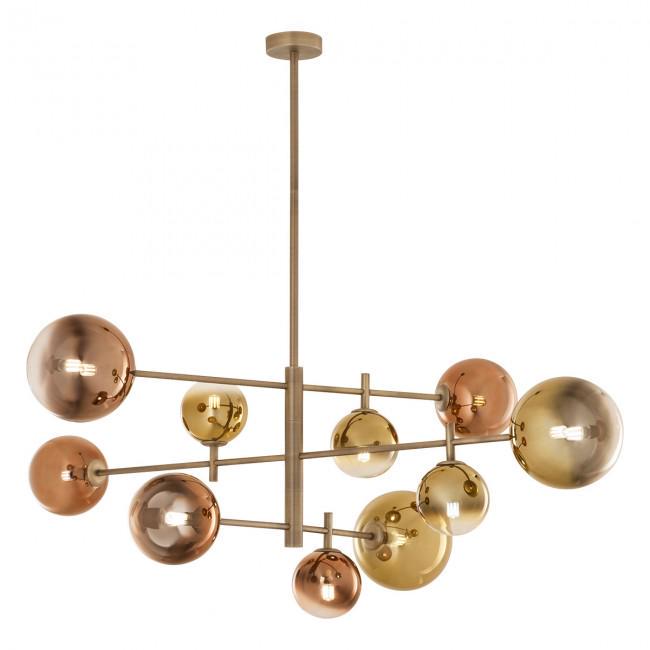 Светильник подвесной Redo ROY AP 10х10 W G9 IP20 4.1.1 Matt brass/Gold+Coffee (01-2781)