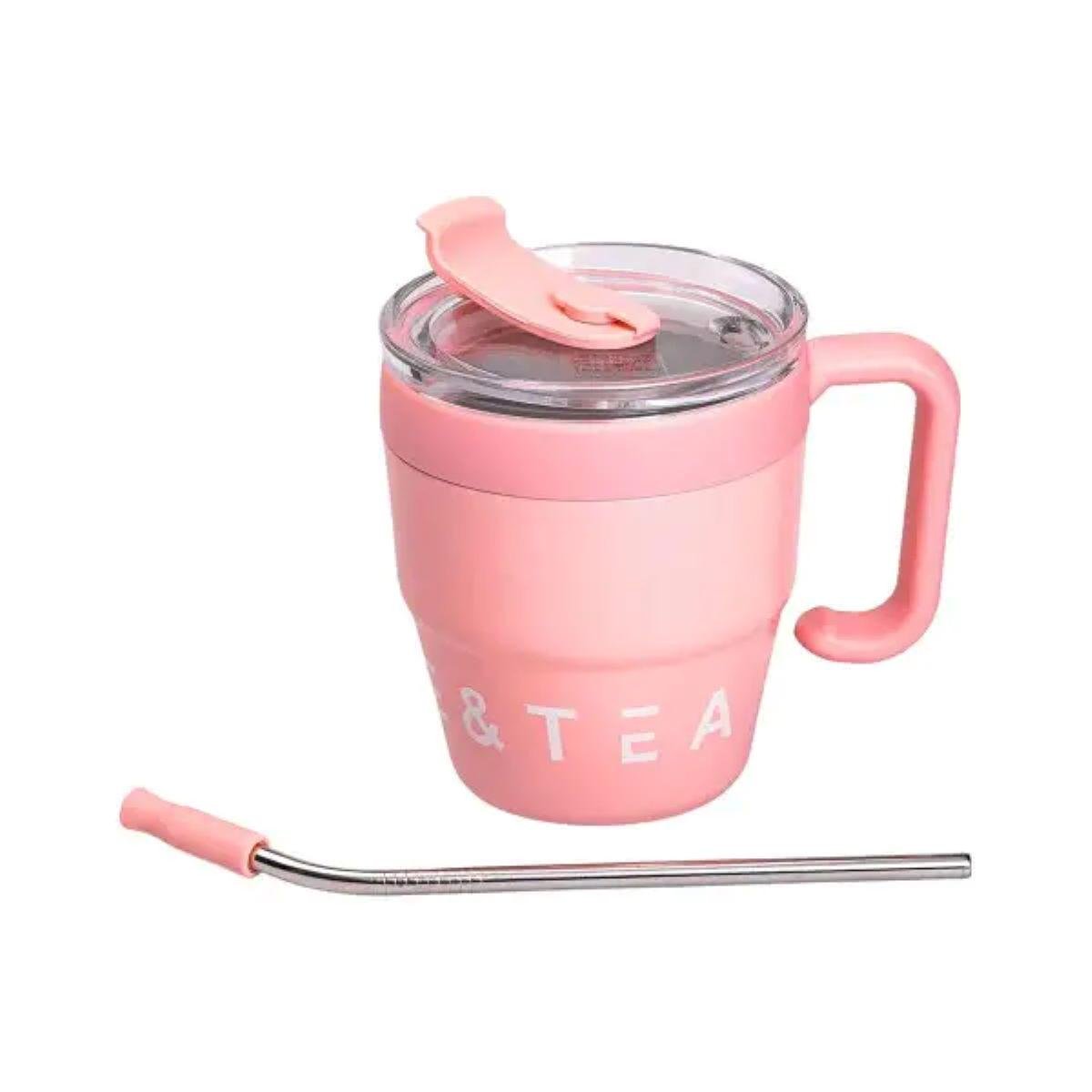 Термокухоль Coffee&Tea з трубочкою Рожевий (5483) - фото 9 Термокухоль Coffee&Tea з трубочкою Рожевий (5483) - фото 9