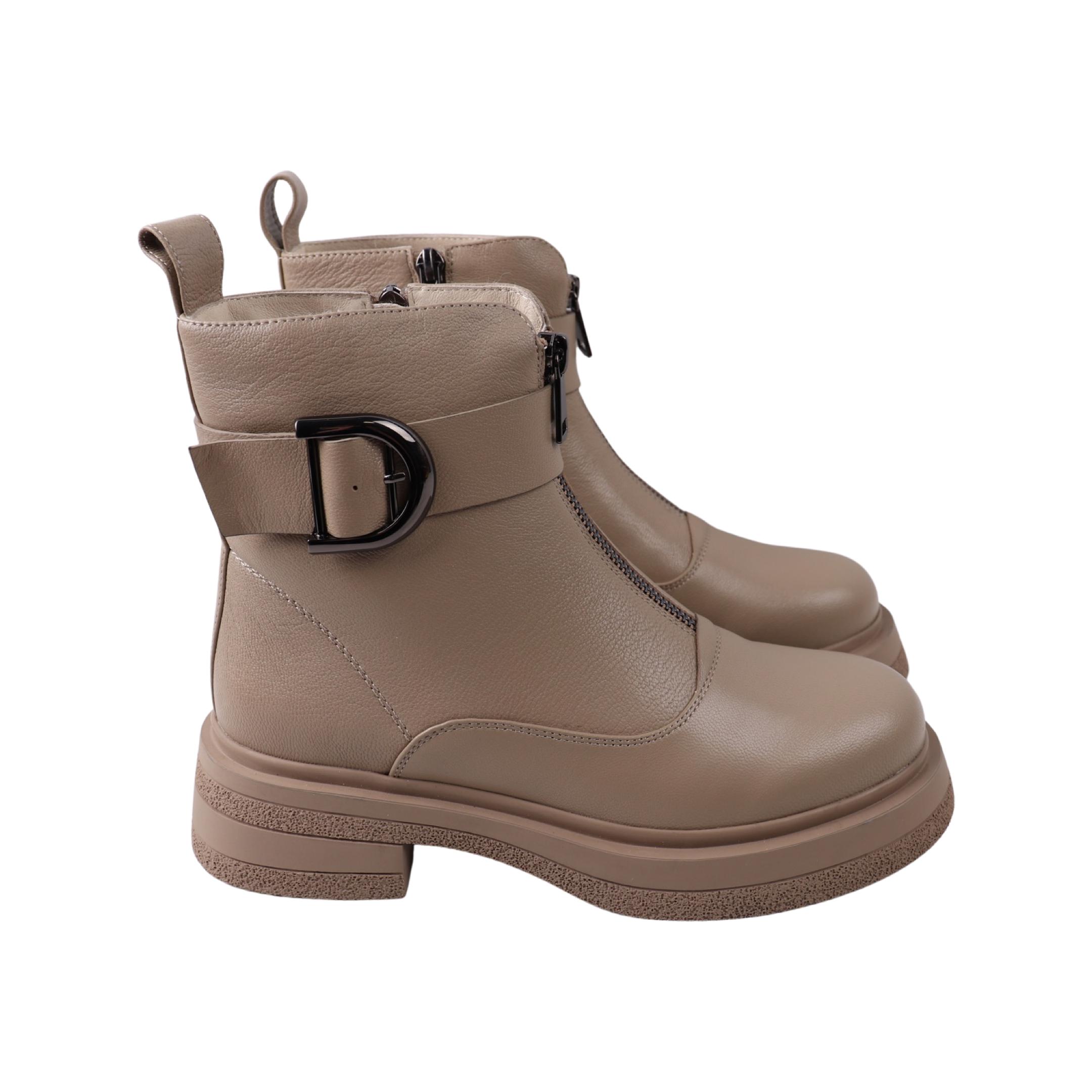 Ботинки женские Berkonty натуральная кожа р. 41 Бежевый (431-24ZHC)