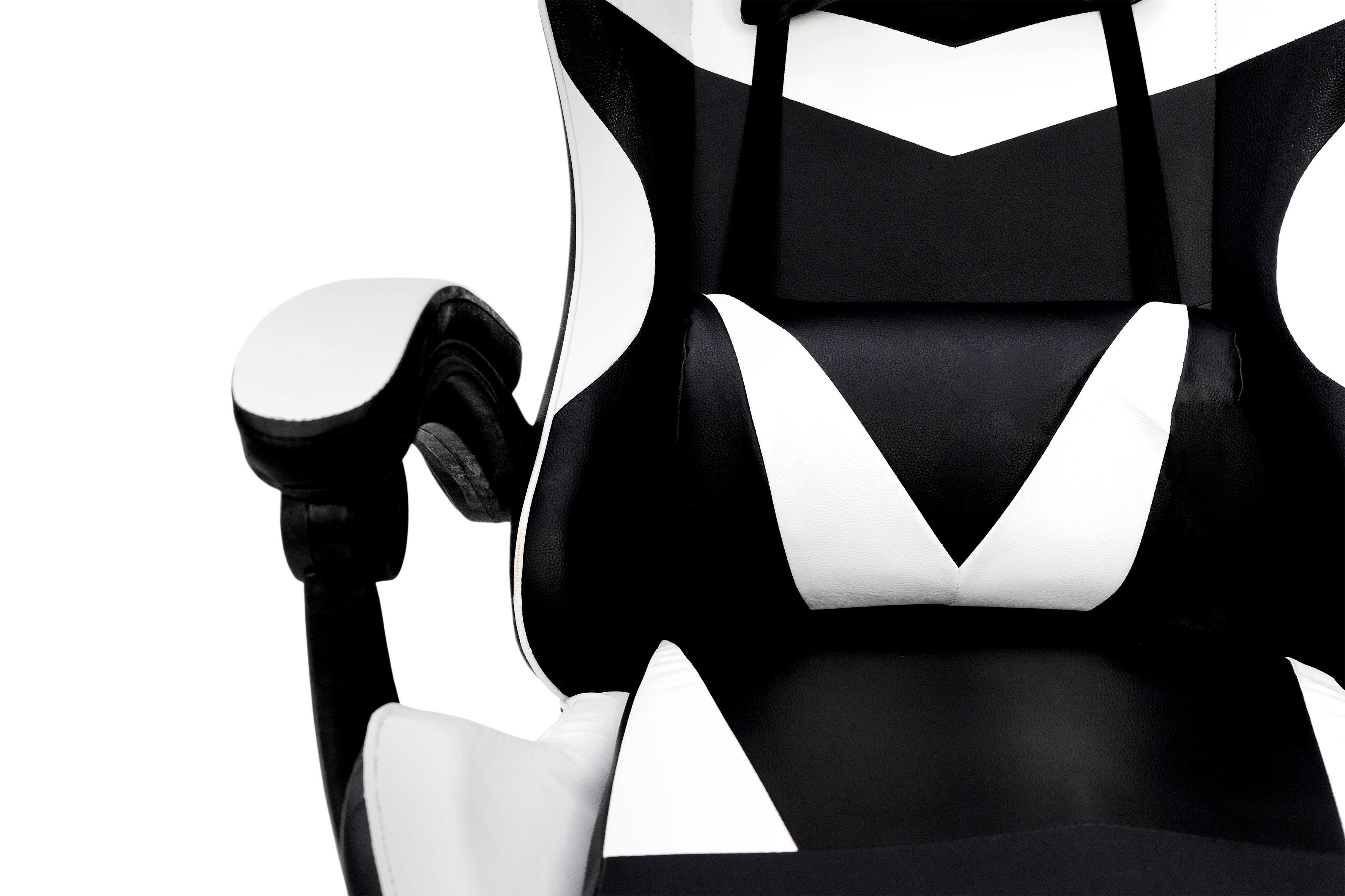 Крісло геймерське Мікс Меблі Слім механізм газліфт Чорний/Білий (А0055668) - фото 11