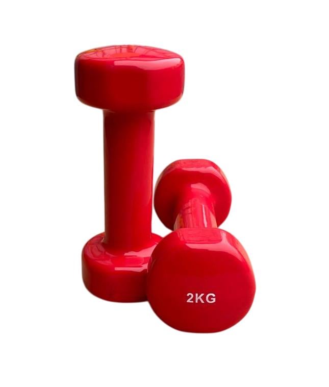 Гантель для фитнеса Generation Fitness FF51D3B с виниловым покрытием 2 кг Красный (FF51D3B-2kg red) - фото 4 Гантель для фитнеса Generation Fitness FF51D3B с виниловым покрытием 2 кг Красный (FF51D3B-2kg red) - фото 4