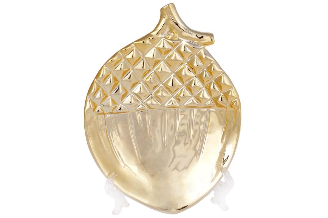 Декоративное керамическое блюдо BonaDi Желудь 17,2 см (972-135)