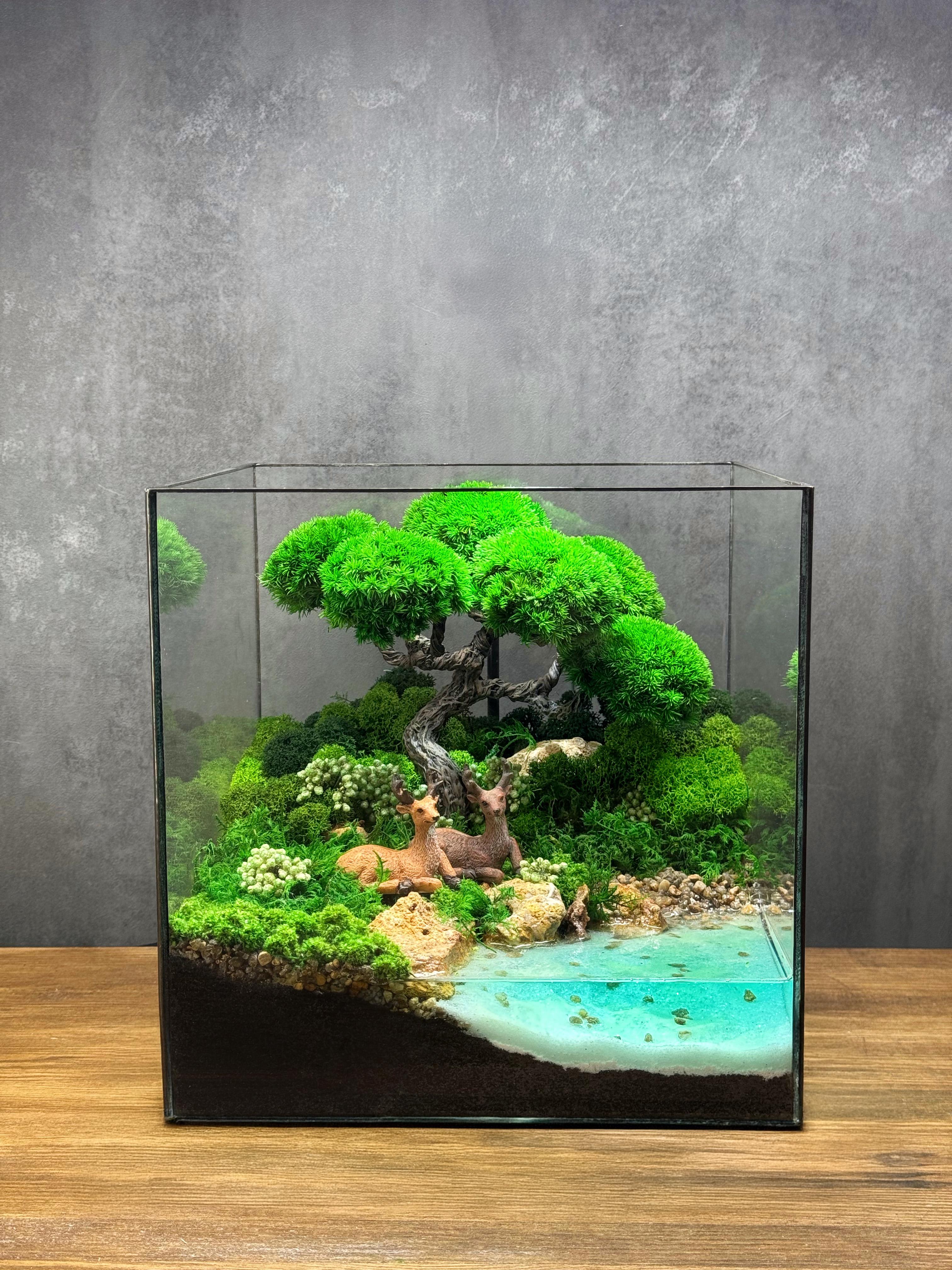 Флорариум Саванна с фигурками животных 22 см