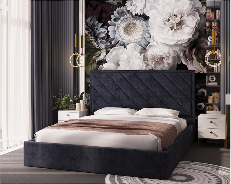 Кровать-подиум двуспальная ChicagoNew Design Standart 160х190 см Темно-серый