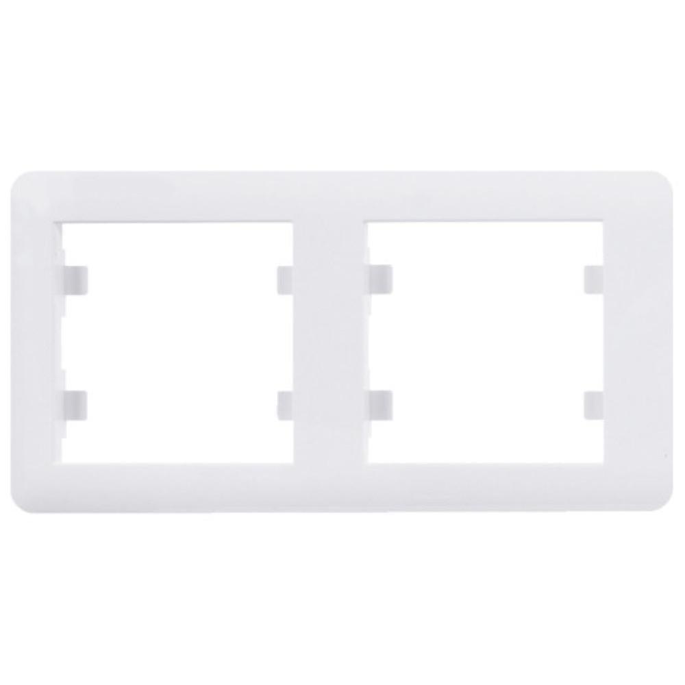 Рамка 2-постовая Hager Lumina-Soul горизонтальная 80х151х10,4 мм Белый (WL5220)