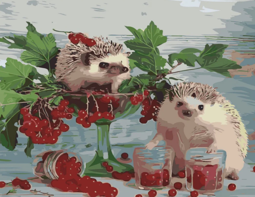 Картина по номерам Strateg Калина для ежиков 40x50 см (SY6483)