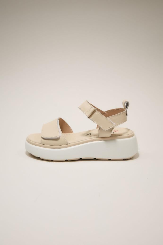 Босоножки женские ALLSY кожаные р. 37 Бежевый (195206)