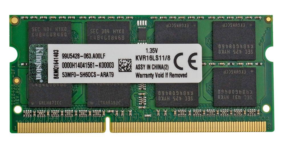 Оперативная память Kingston SODIMM DDR3L 8GB 1600MHz (KVR16LS11/8)