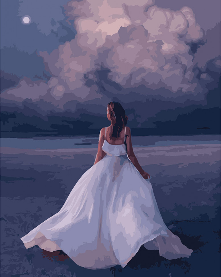 Картина по номерам Brushme Красавица в белом (GX25408)