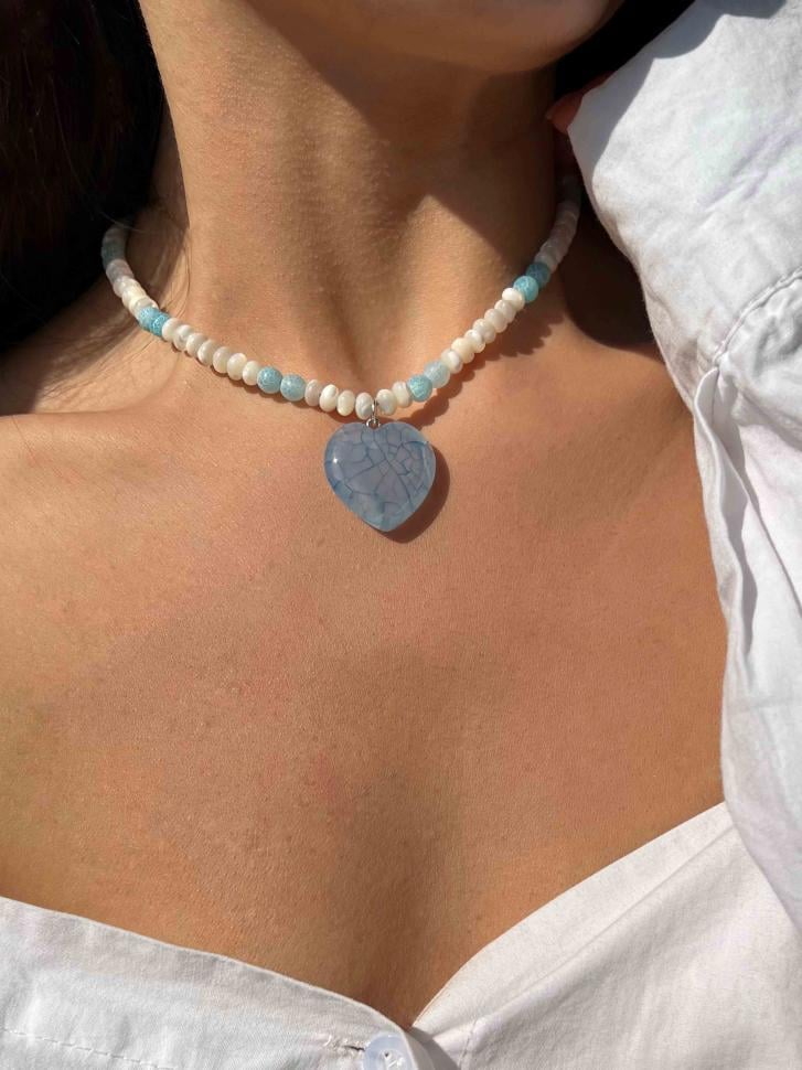 Бусы LeBijou из агата и перламутра (4652)