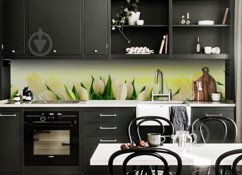 Наклейка виниловая кухонный фартук  Zatarga  "Весенние Тюльпаны"  600х2500 мм