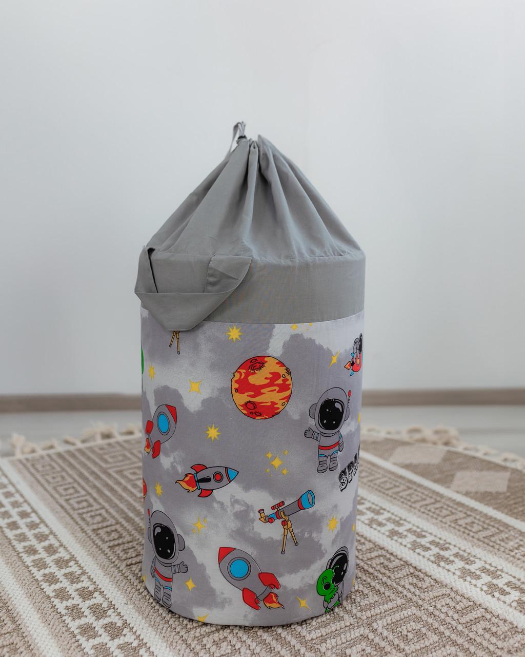 Кошик для іграшок Космос із застібкою круглий 60х36 см (2380433046)