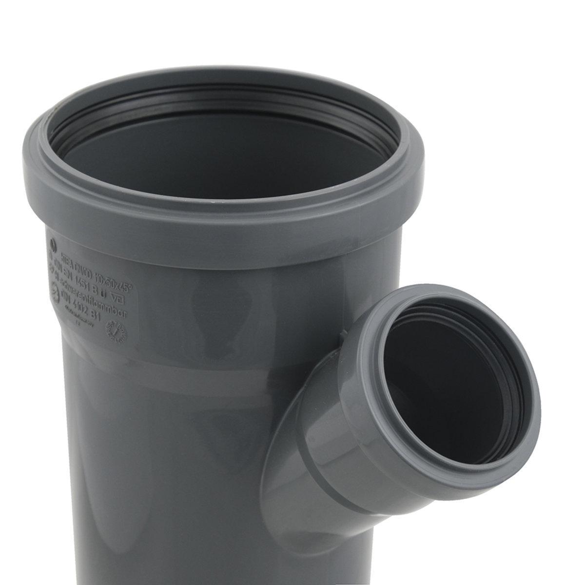 Трійник каналізаційний внутрішній Ostendorf HT Safe Ф 110 мм 45° (14845) - фото 4 Трійник каналізаційний внутрішній Ostendorf HT Safe Ф 110 мм 45° (14845) - фото 4