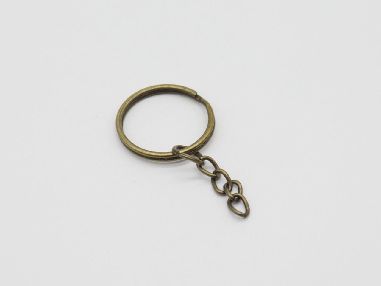 Кольцо для ключей с цепочкой 25 мм Старая латунь (550550795)