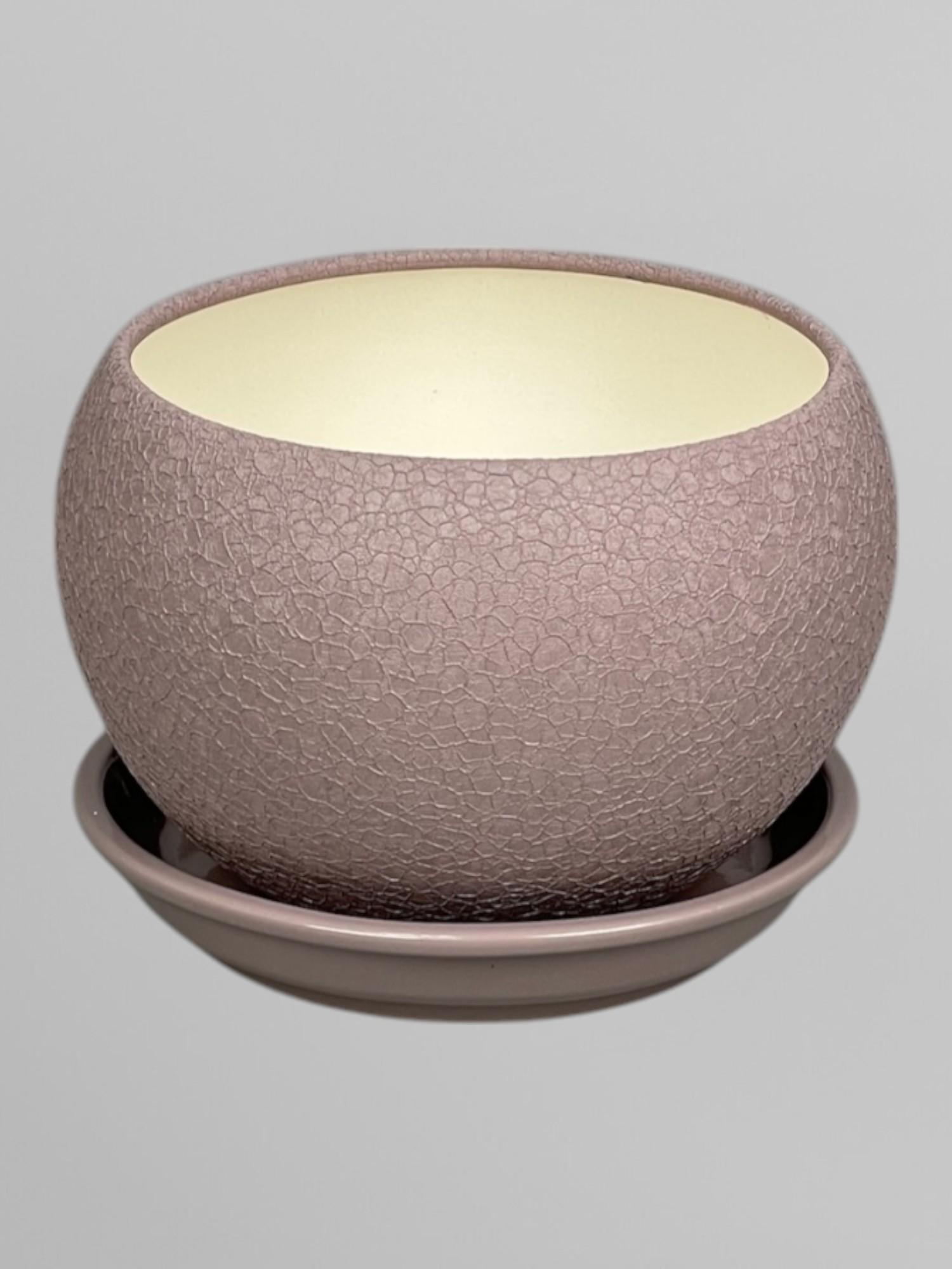 Горщик для квітів керамічний Куля шовк 1,4 л Аметист (Г01021) - фото 2 Горщик для квітів керамічний Куля шовк 1,4 л Аметист (Г01021) - фото 2