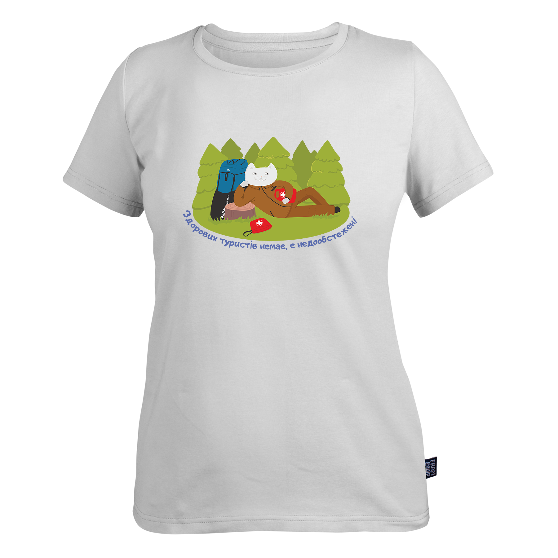 Футболка жіноча Кіт медик XS Білий (id_10399)