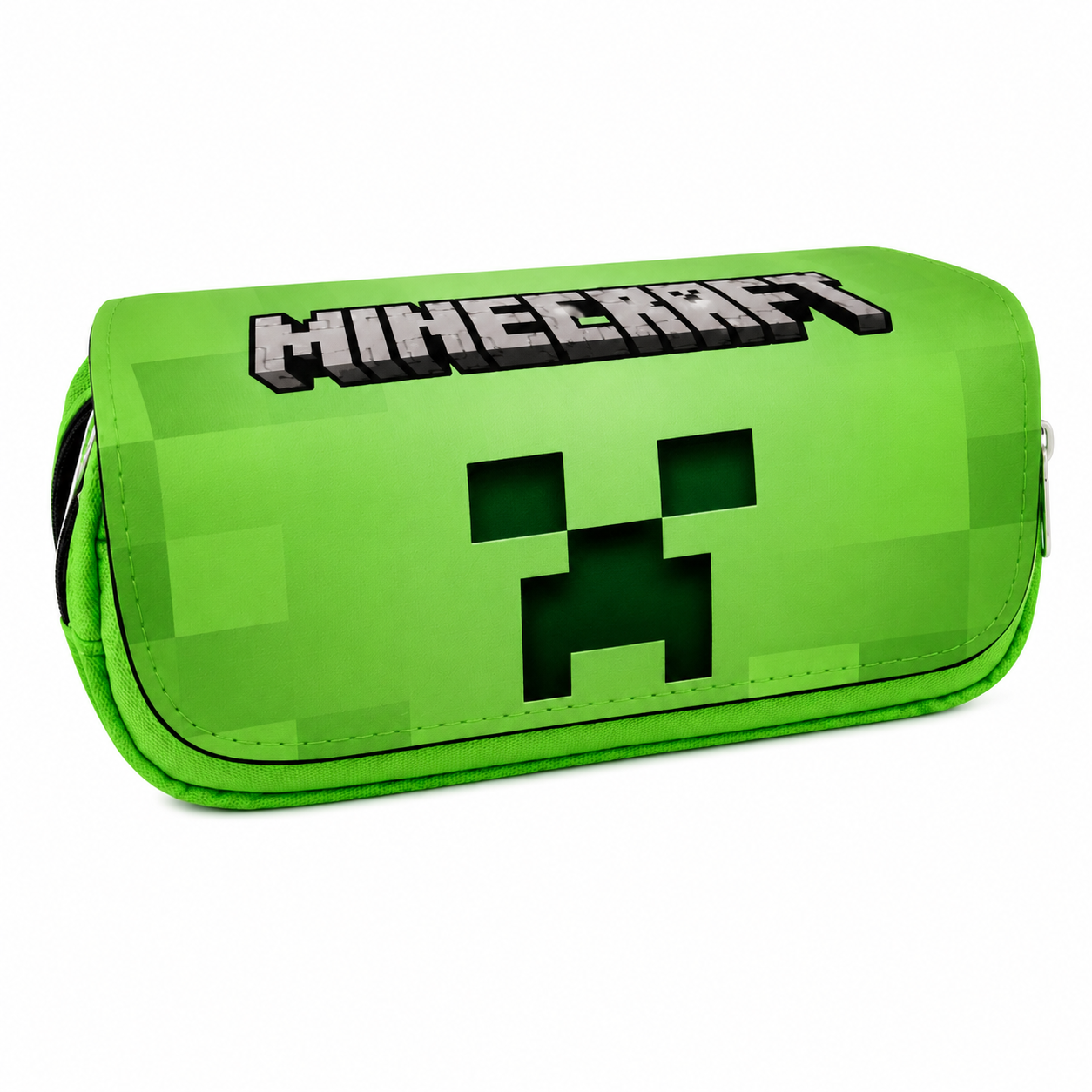 Пенал шкільний Minecraft Крипер 3D подвійний 20x9x6,5 см Зелений (35942311)