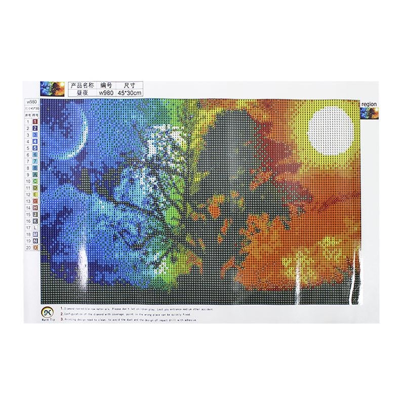 Алмазная мозаика Lesko DIY W910 Солнце и луна