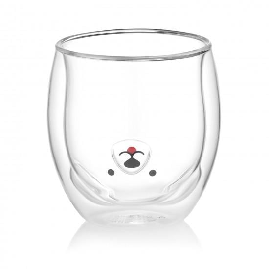 Набор чашек с двойными стенками ARDESTO Animals боросиликатное стекло 2 шт. х 300 мл Прозрачный (AR2630BWA)