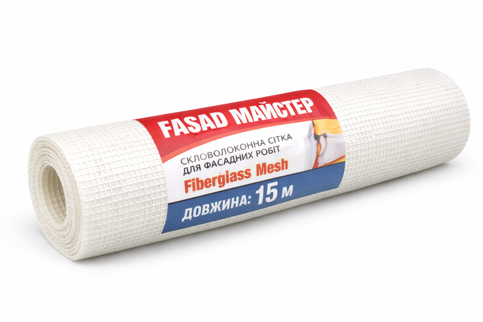 Сетка фасадная стекловолоконная Мастер М75 TYPE 1 для армирования стен и штукатурки 1×15 м (1003)