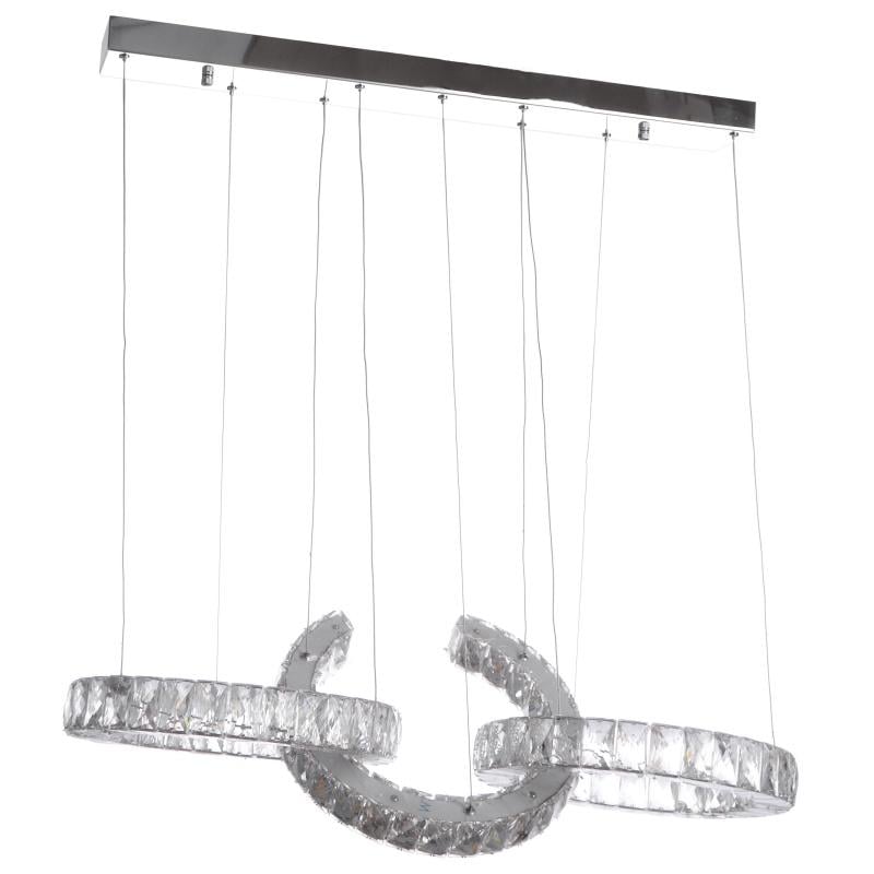 Люстра светодиодная Brille BL-365S/70 W LED подвесная хрустальные кольца