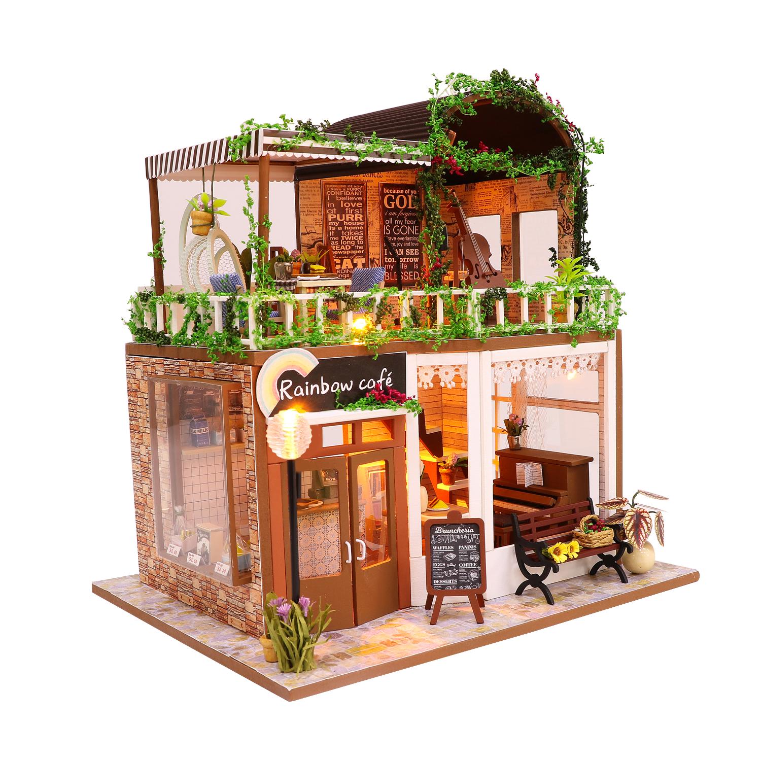 3D Румбокс CuteBee DIY DollHouse Радужное кафе (M92)