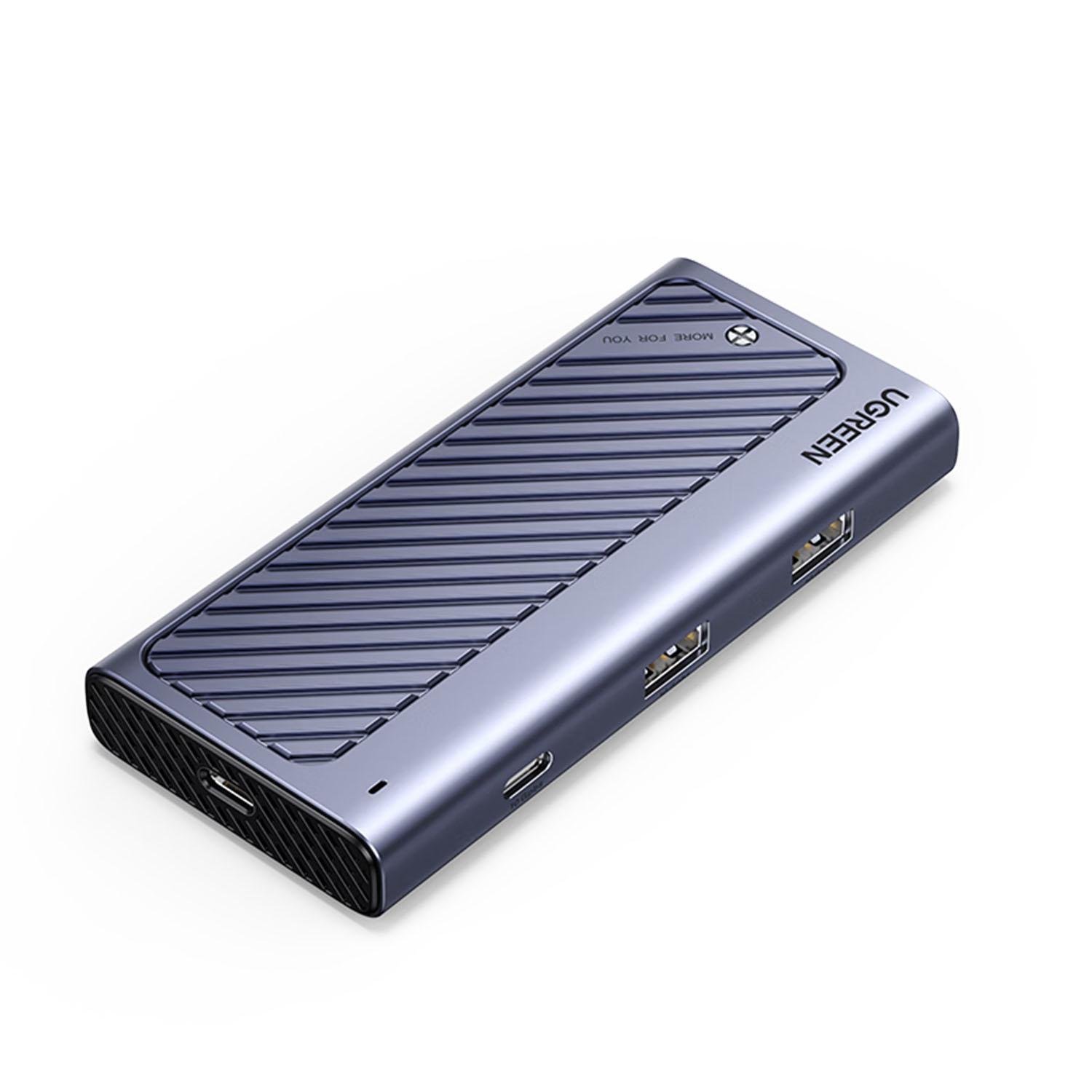 Кишеня-хаб для SSD UGREEN CM550 M.2 NVMe/SATA Темно-сірий (15498)