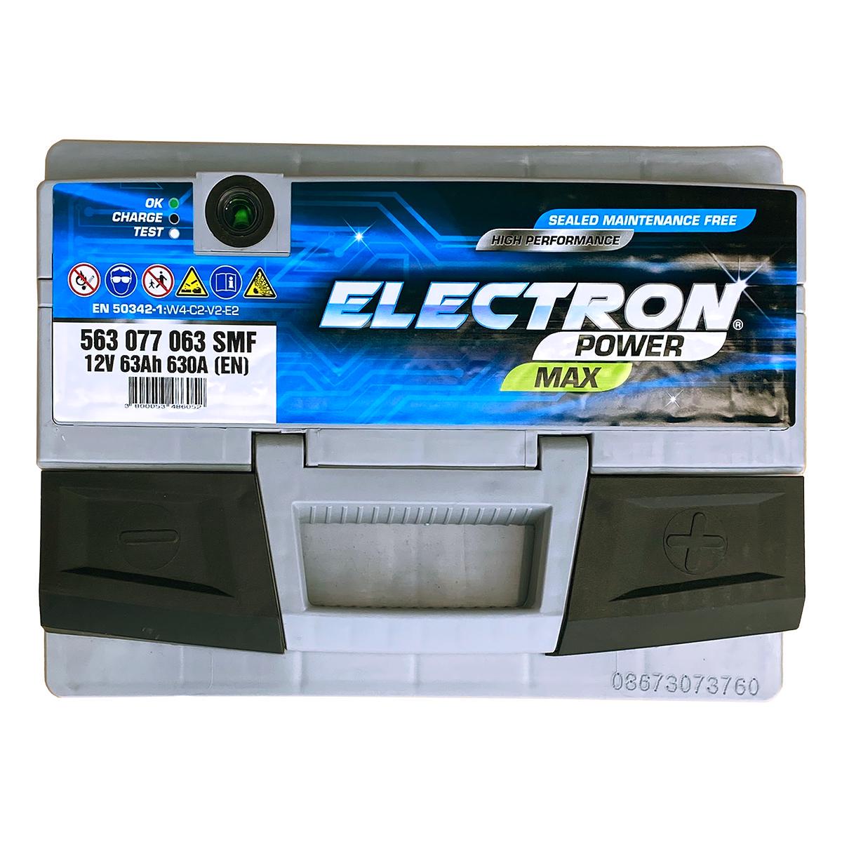 Акумулятор автомобільний ELECTRON POWER MAX 563077063SMF 6СТ-63Ah АзЕ 630А (170609) - фото 2 Акумулятор автомобільний ELECTRON POWER MAX 563077063SMF 6СТ-63Ah АзЕ 630А (170609) - фото 2