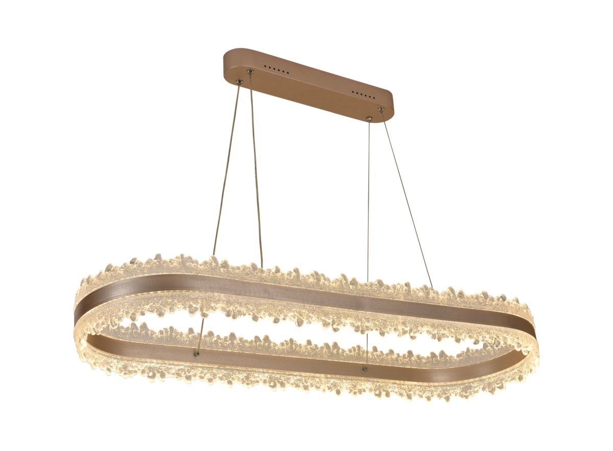 Люстра світлодіодна підвісна Valeso QQD9419 90см 106W Золотий (QQD9419)