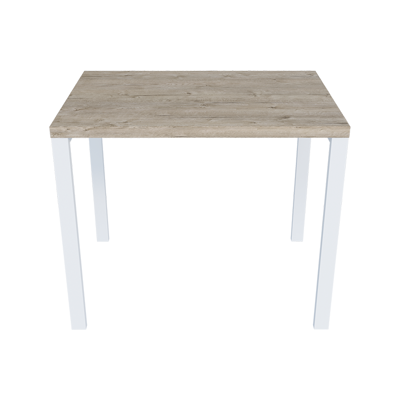 Стол кухонный SIMPLE из ДСП металлический в Loft стиле 90х75х65 см Дуб Шервуд/Белый мет (000086694)