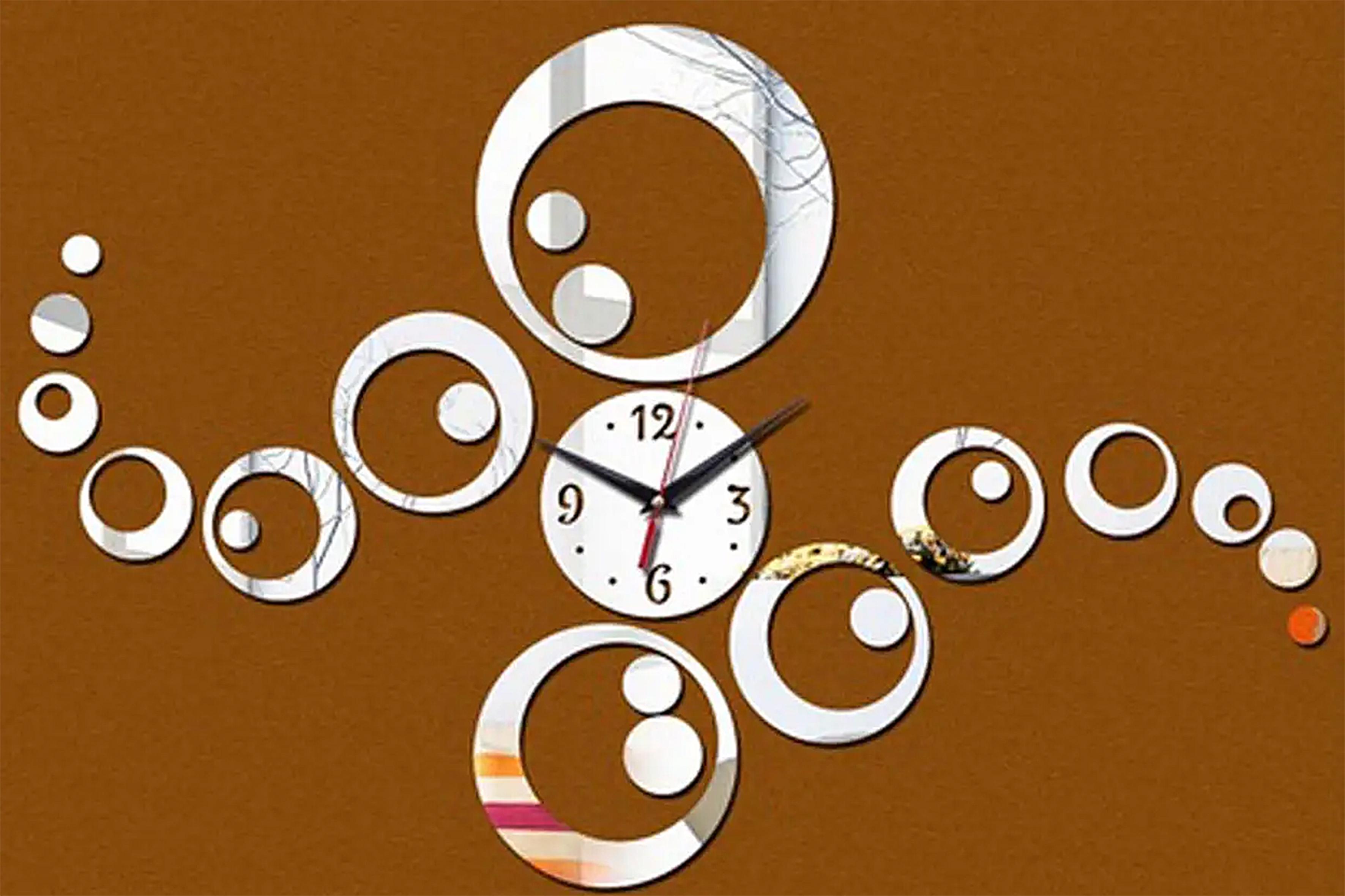 Годинник настінний 3D з дзеркальним ефектом Waves 60х50 см (1012136) - фото 2