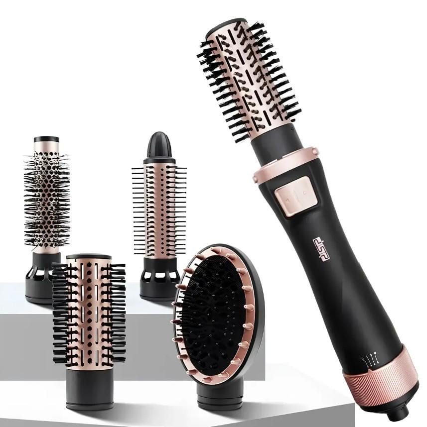 Фен-щітка для волосся DSP 50063A 5в1 з обертовими насадками 1000 Вт (50063A) - фото 2 Фен-щітка для волосся DSP 50063A 5в1 з обертовими насадками 1000 Вт (50063A) - фото 2