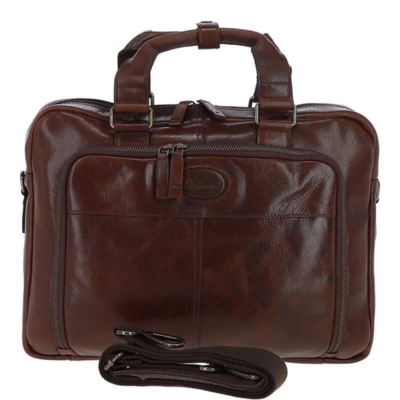 Мужская сумка Ashwood 8143 кожаная Brown (8143 BROWN)