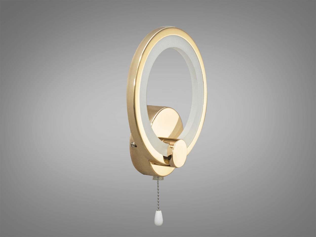 Настенный светильник светодиодный 8022-1G-LS 17W на 2,5 м2 Золотой (1884980086) - фото 1 Настенный светильник светодиодный 8022-1G-LS 17W на 2,5 м2 Золотой (1884980086) - фото 1