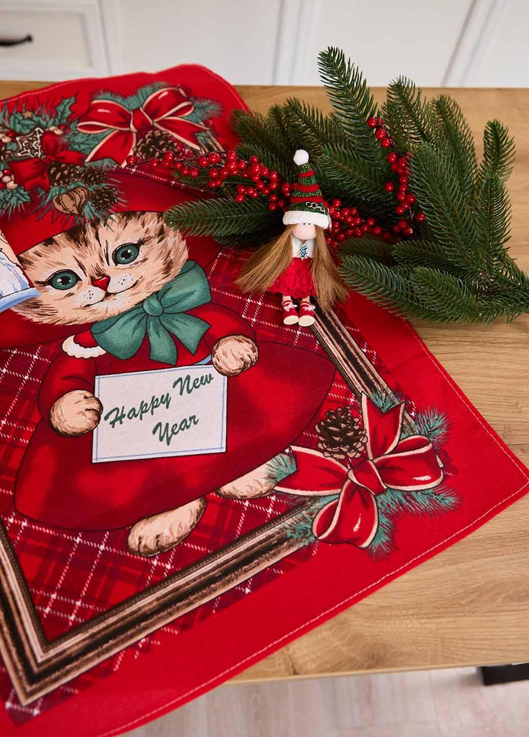 Набір кухонних рушників Різдво 60х47 см 3 шт. - фото 3