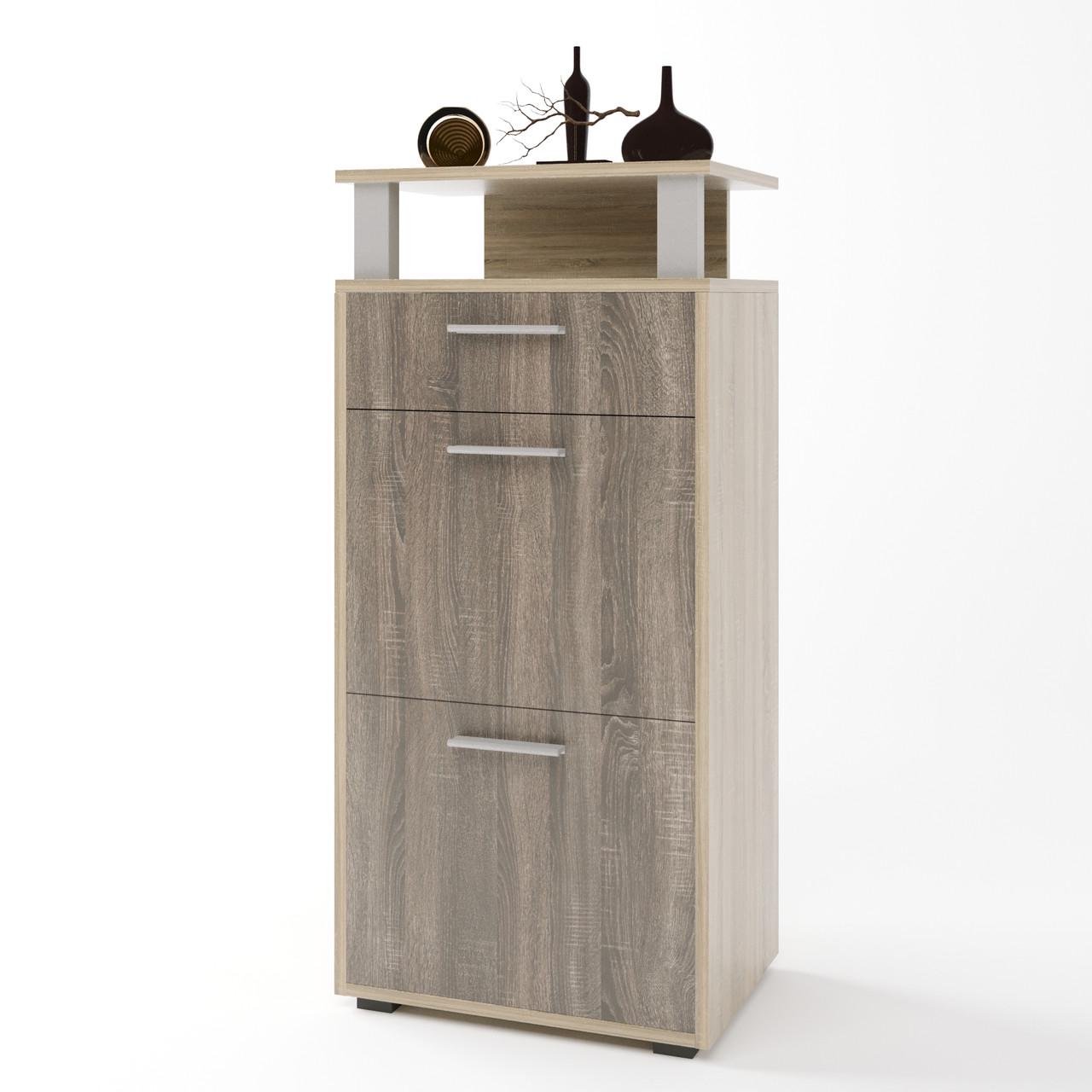 Тумба для обуви Эверест 1 50х38х108 см Дуб сонома/Трюфель