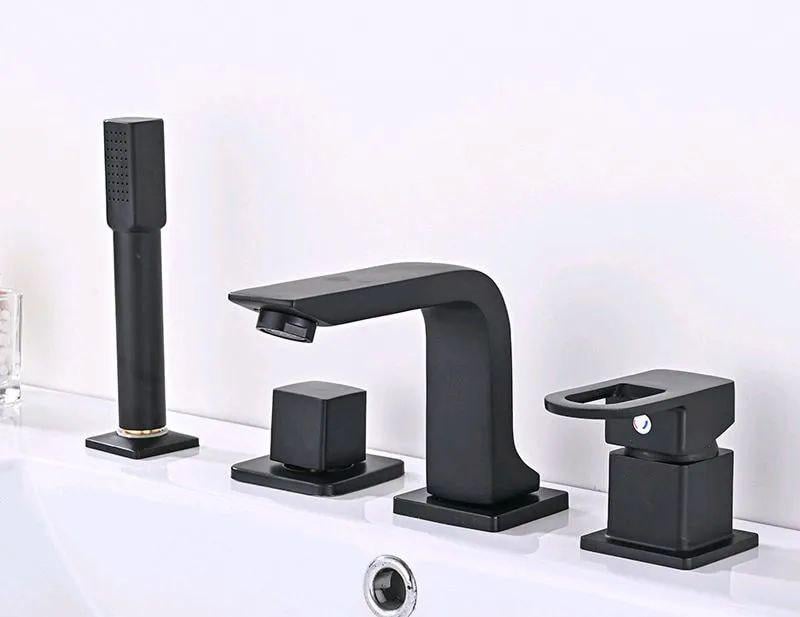 Змішувач на борт ванні з душем і виливом Epelli Mixer Di Bordo Nero Чорний (31767075) Змішувач на борт ванні з душем і виливом Epelli Mixer Di Bordo Nero Чорний (31767075)