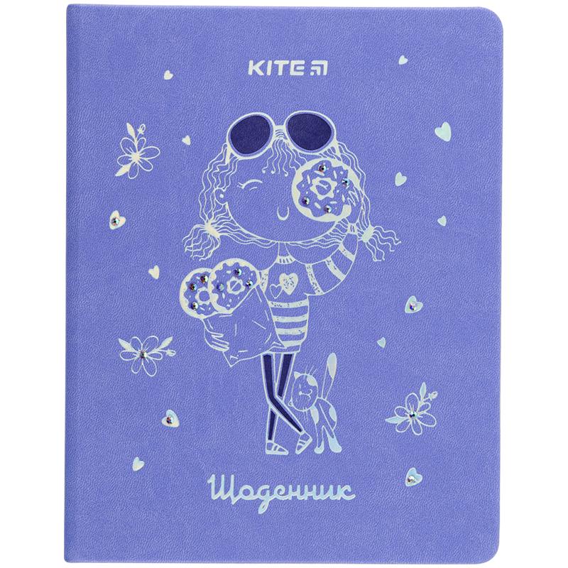 Шкільний щоденник KITE Donuts Girl тверда обкладинка PU (K22-264-4)