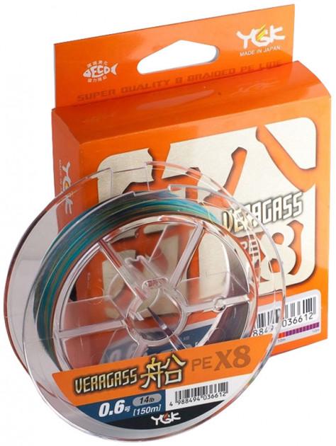 Шнур YGK Veragass Fune х8 100 м 0,165 мм 8,6 кг 20lb