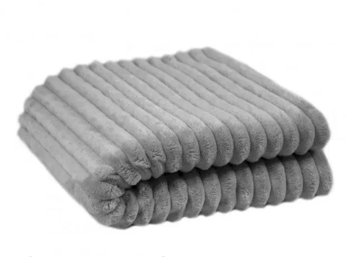 Плед Шарпей Королевский Koloco широкая полоса Евро размер 200х220 см