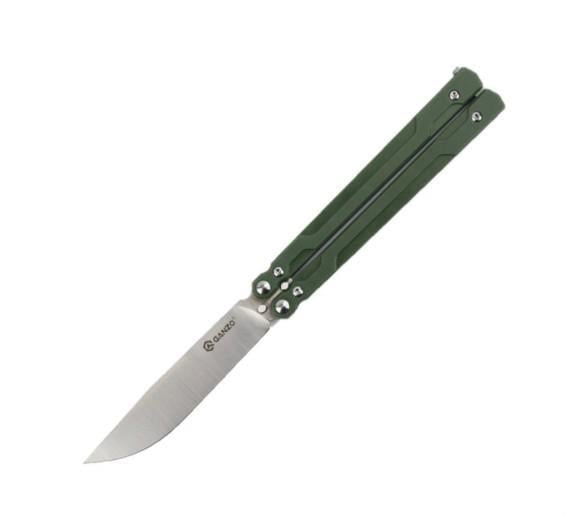 Нож-бабочка Ganzo G766-GR складная конструкция балисонг 203 мм Green (553206) Нож-бабочка Ganzo G766-GR складная конструкция балисонг 203 мм Green (553206)