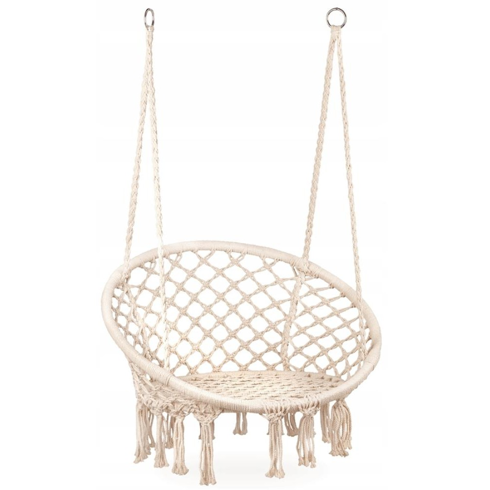 Садовое подвесное кресло-качеля Бохо Bonro B-092 Beige до 120 кг Бежевый