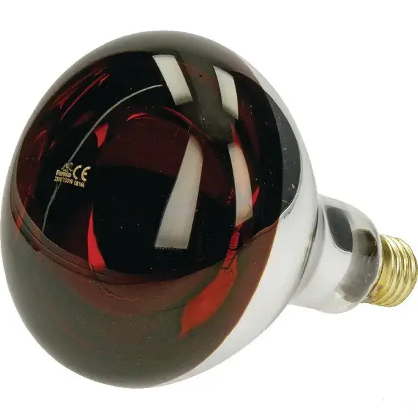 Лампа інфрачервона для обігріву тварин ІЧДзК 150 Вт R125 Е27 220V (000016499)