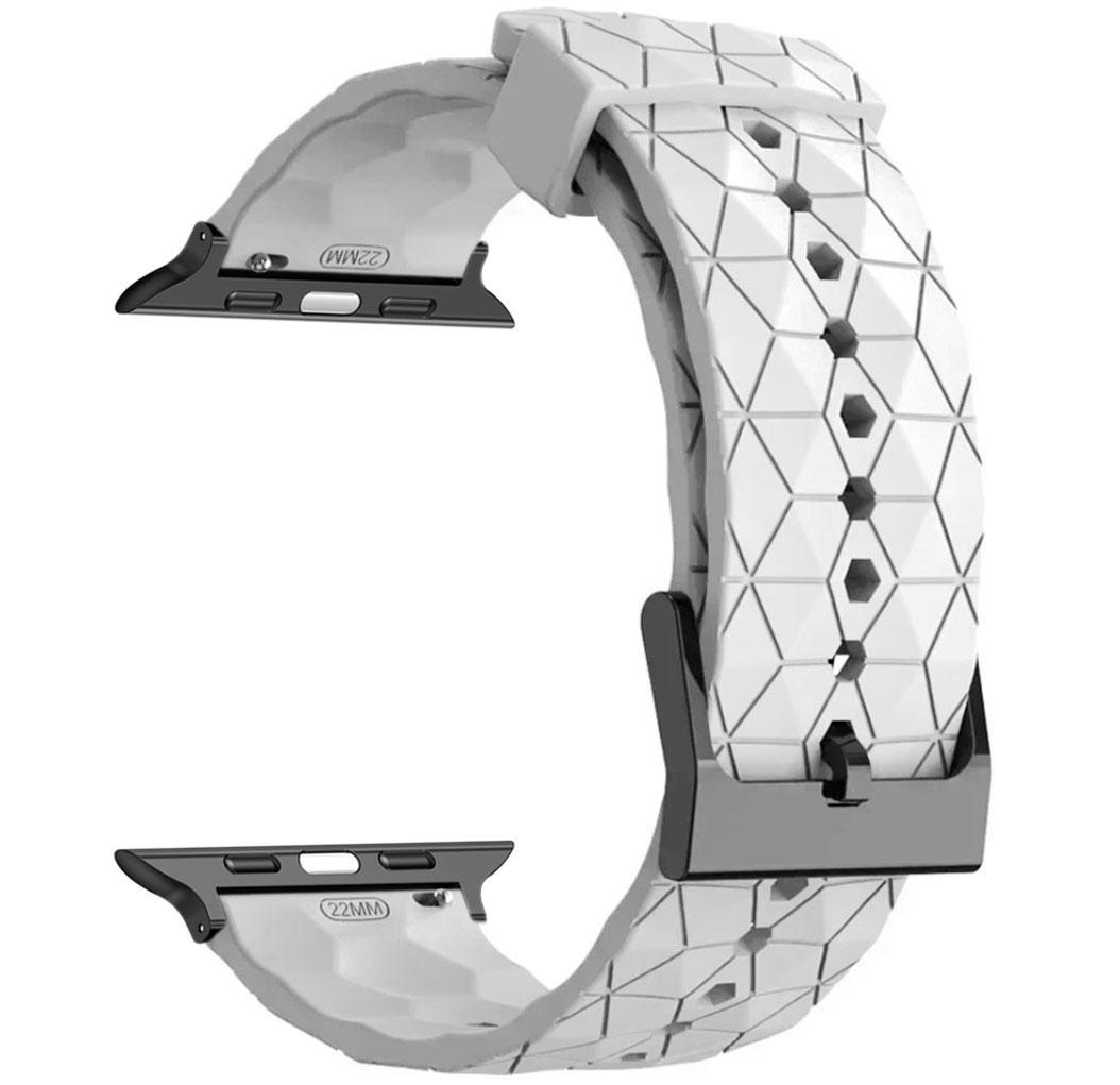 Ремешок силиконовый Primolux Dimond для часов Apple Watch 46/45/44/42 мм White (35369935)