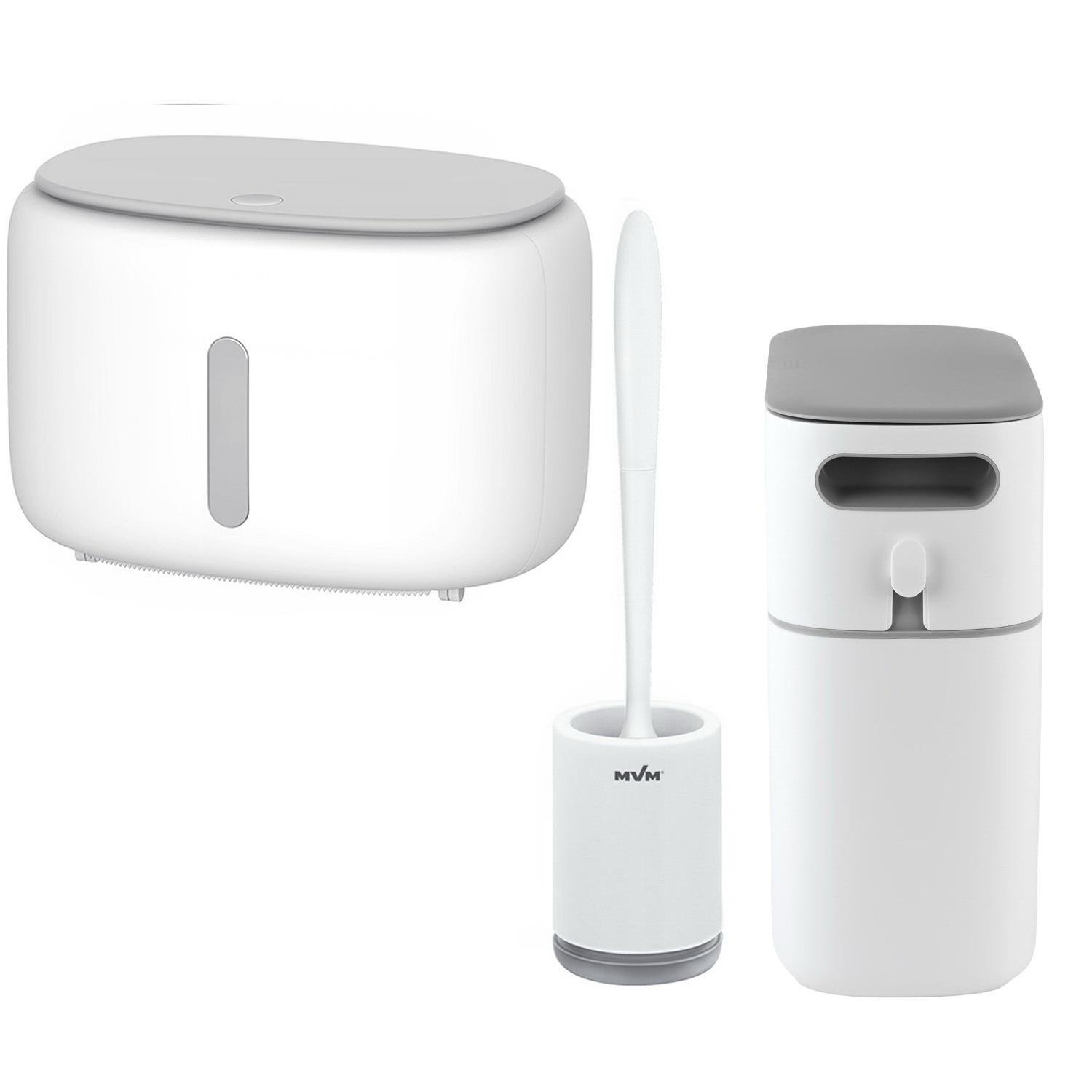 Набір аксесуарів для ванної MVM №32 MVM-MH-32 white/gray Сірий (228056)